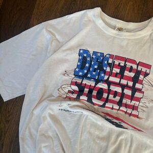 Vintage 1990's Desert Storm Military Single Stitch USA Made Graphic T Shirt